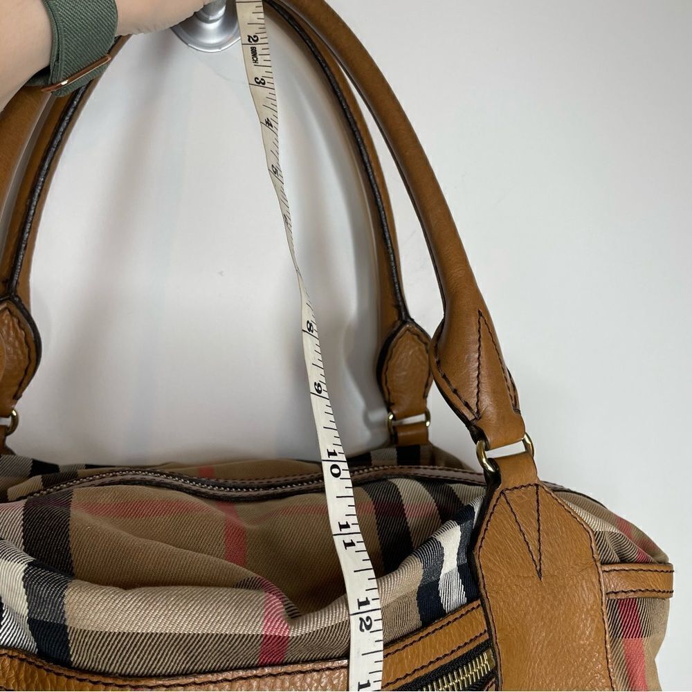 Burberry Nova Check Baby Bag Oversized Travel Duffle Purse Canvas Leather - Picture 16 of 16